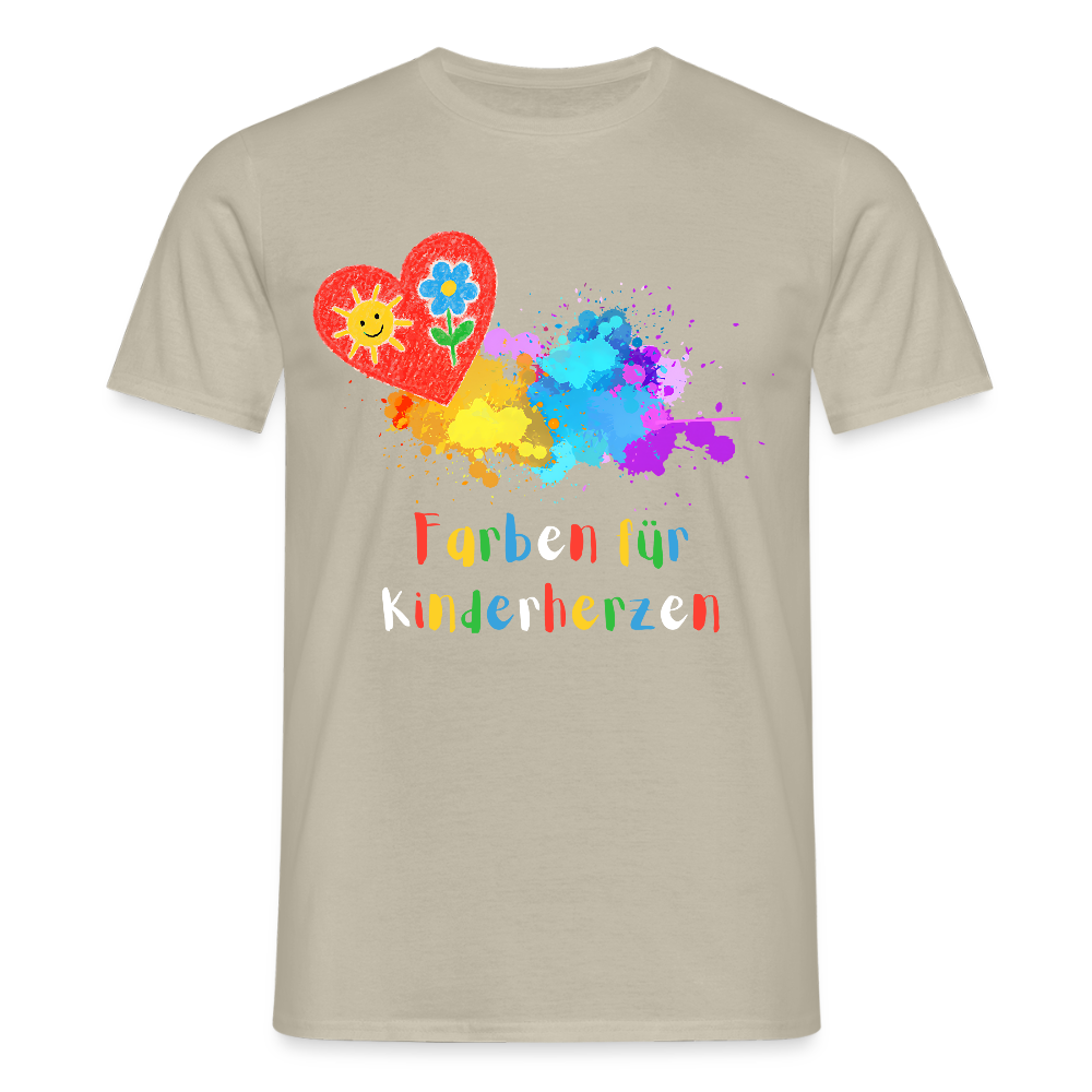 Unisex T-Shirt "Farben für Kinderherzen" Sandbeige Männer T-Shirt {{ color }}
