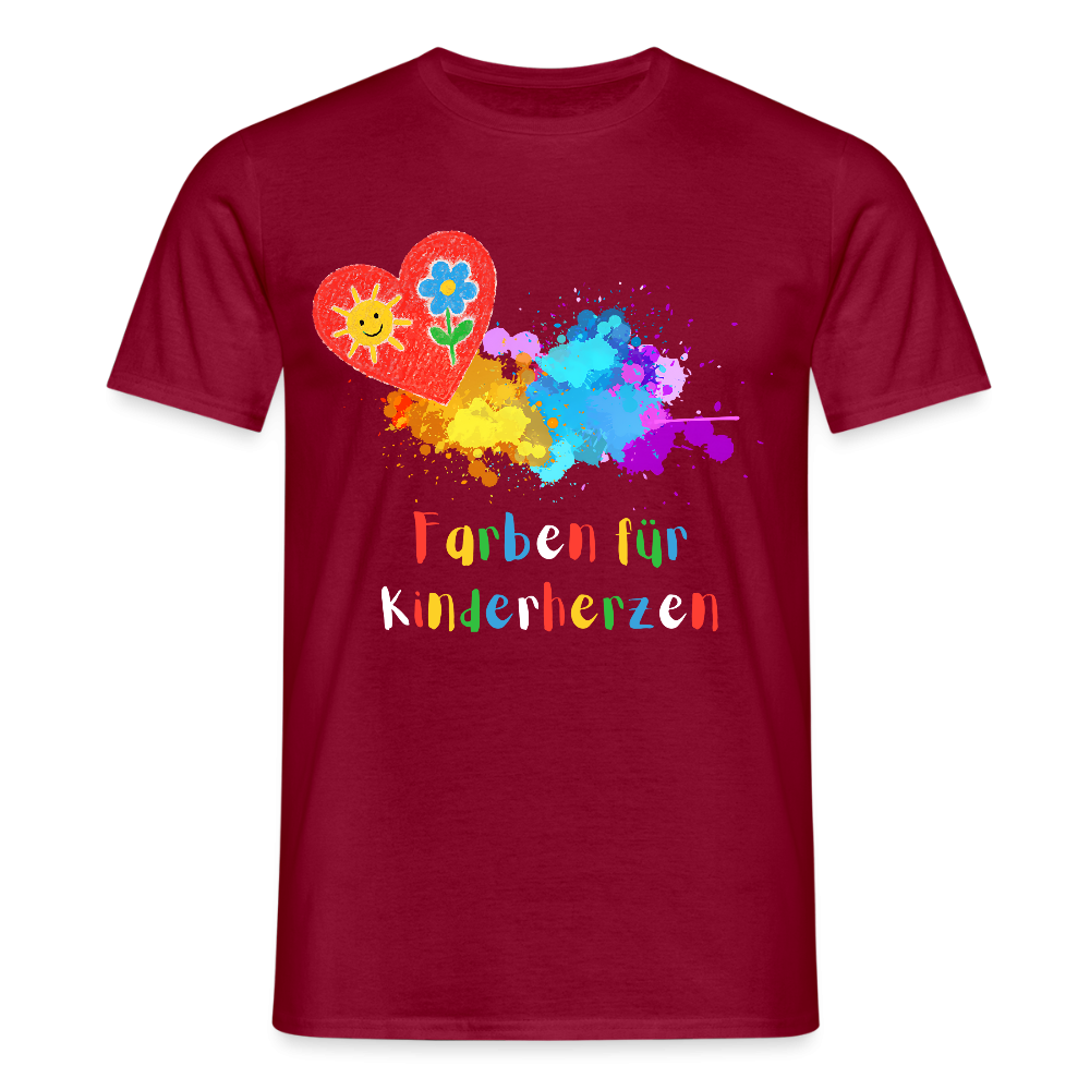Unisex T-Shirt "Farben für Kinderherzen" Ziegelrot Männer T-Shirt {{ color }}