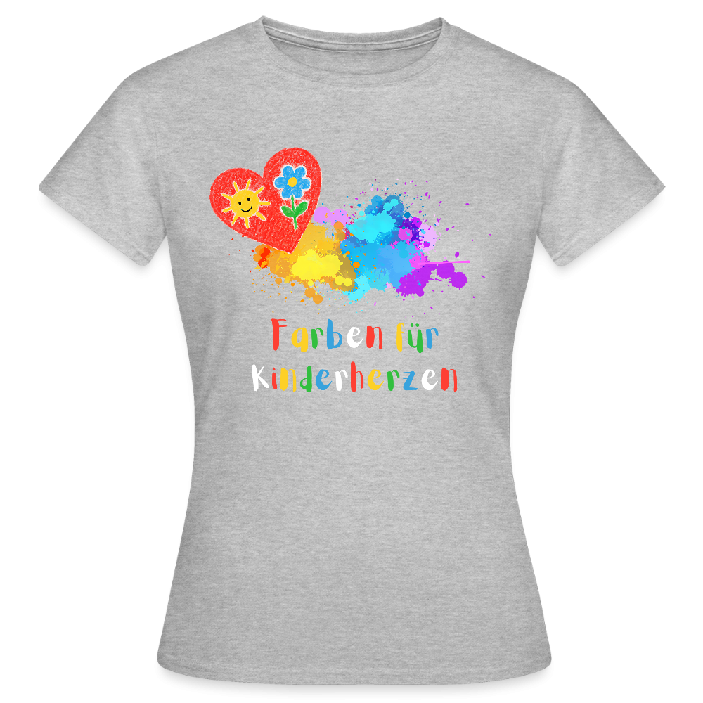 Frauen T-Shirt "Farben für Kinderherzen" Grau meliert Frauen T-Shirt {{ color }}