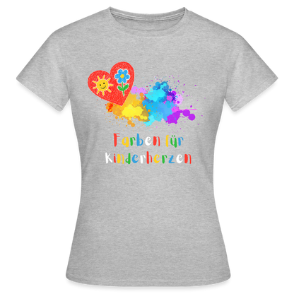 Frauen T-Shirt "Farben für Kinderherzen" Grau meliert Frauen T-Shirt {{ color }}