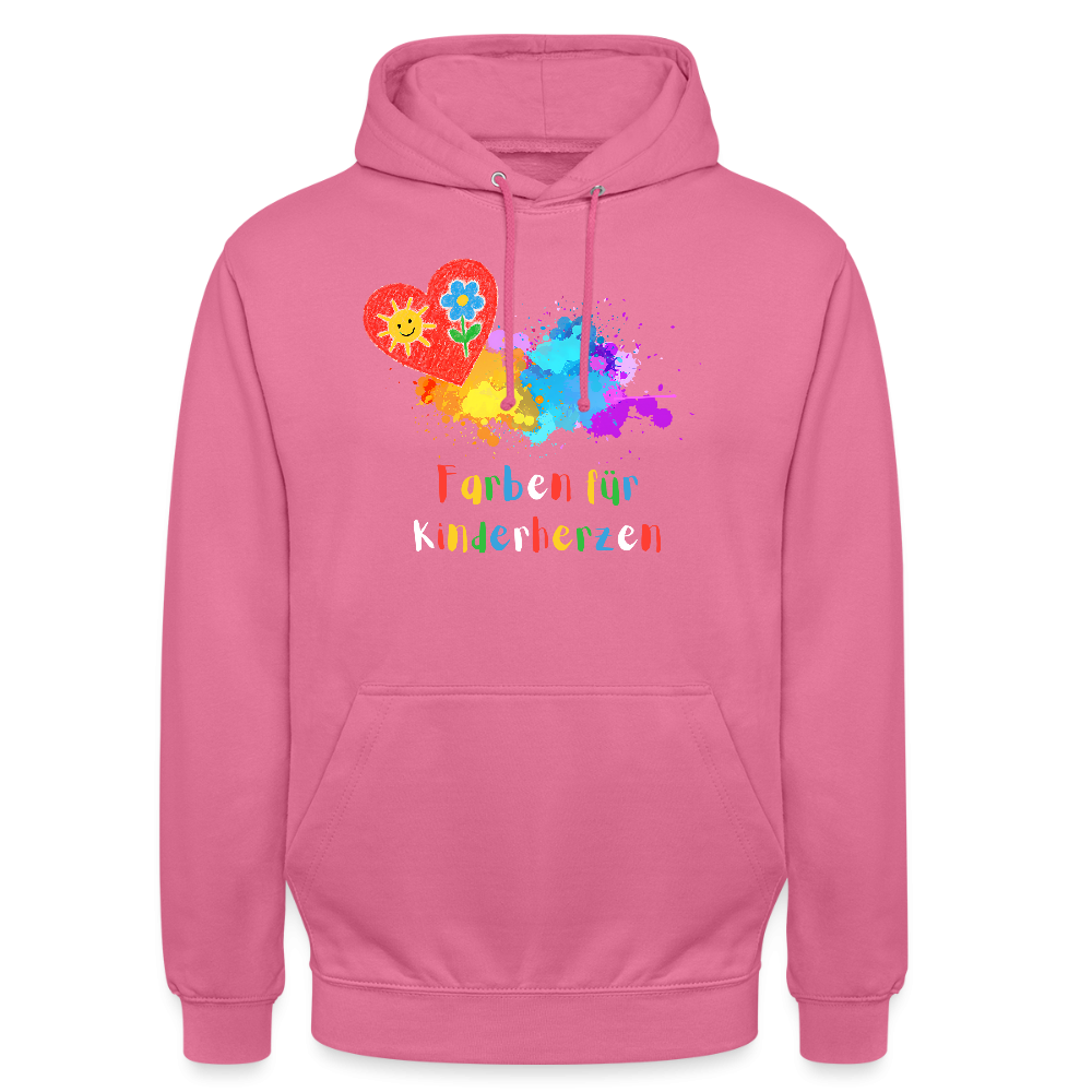 Unisex Hoodie "Farben für Kinderherzen" Pink Unisex Hoodie {{ color }}
