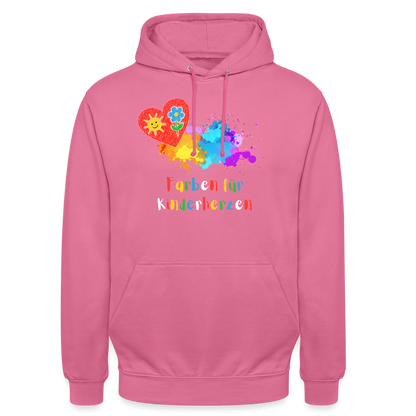 Unisex Hoodie "Farben für Kinderherzen" Pink Unisex Hoodie {{ color }}