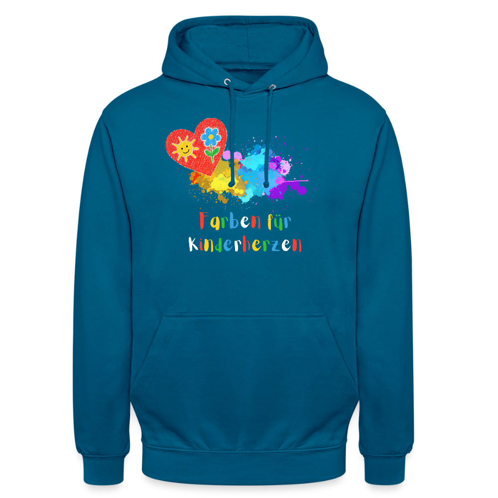 Unisex Hoodie "Farben für Kinderherzen" Tiefseeblau Unisex Hoodie {{ color }}