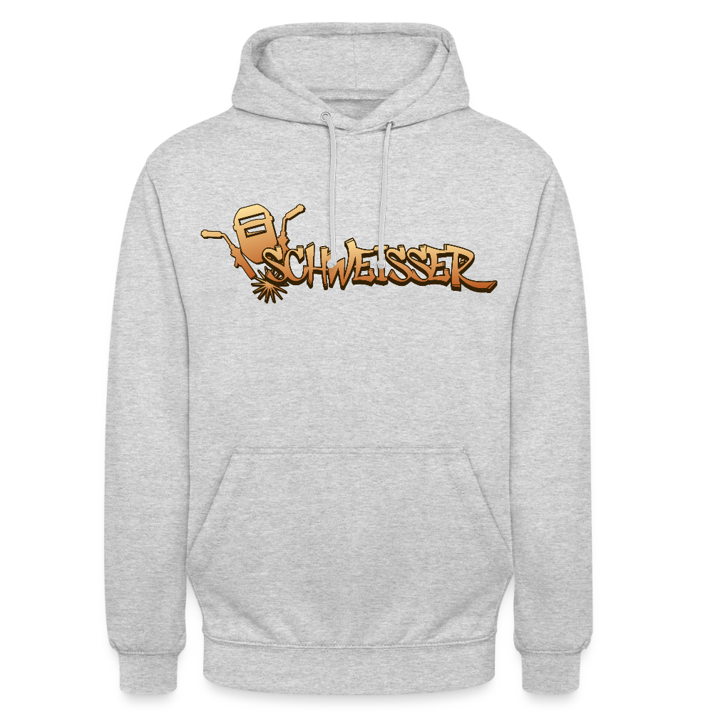 Unisex Hoodie "Schweisser" Hellgrau meliert Unisex Hoodie {{ color }}