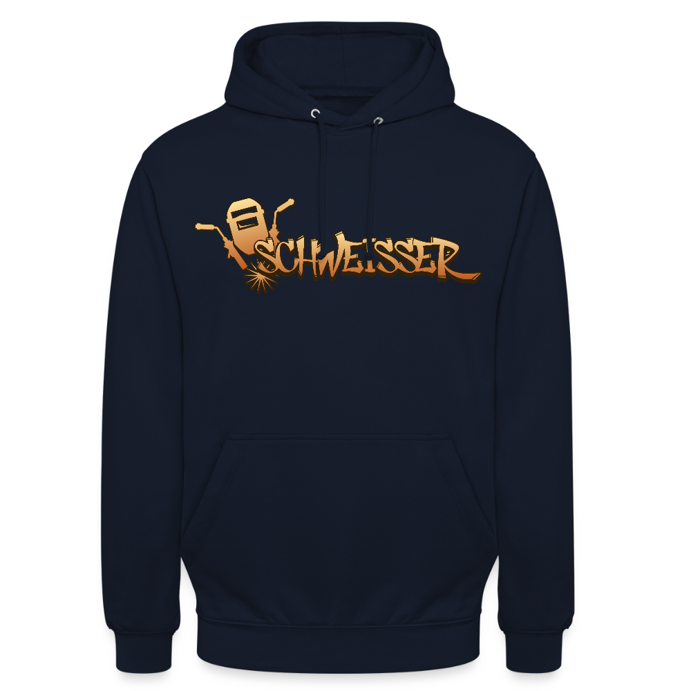 Unisex Hoodie "Schweisser" Navy Unisex Hoodie {{ color }}