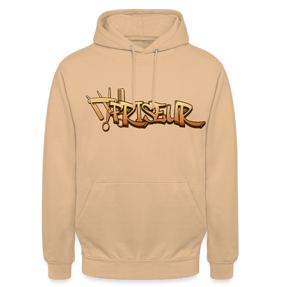 Unisex Hoodie "Friseur" Pfirsich Unisex Hoodie {{ color }}