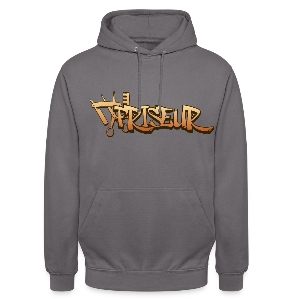 Unisex Hoodie "Friseur" Mittelgrau Unisex Hoodie {{ color }}