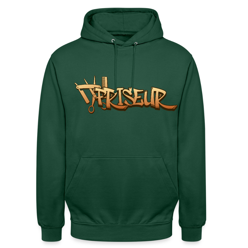 Unisex Hoodie "Friseur" Flaschengrün Unisex Hoodie {{ color }}