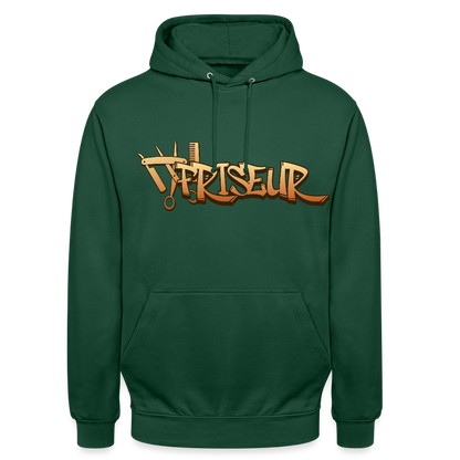 Unisex Hoodie "Friseur" Flaschengrün Unisex Hoodie {{ color }}