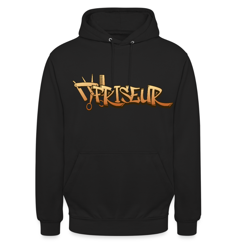 Unisex Hoodie "Friseur" Schwarz Unisex Hoodie {{ color }}