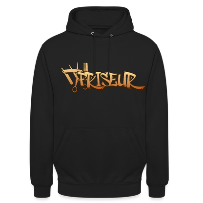 Unisex Hoodie "Friseur" Schwarz Unisex Hoodie {{ color }}
