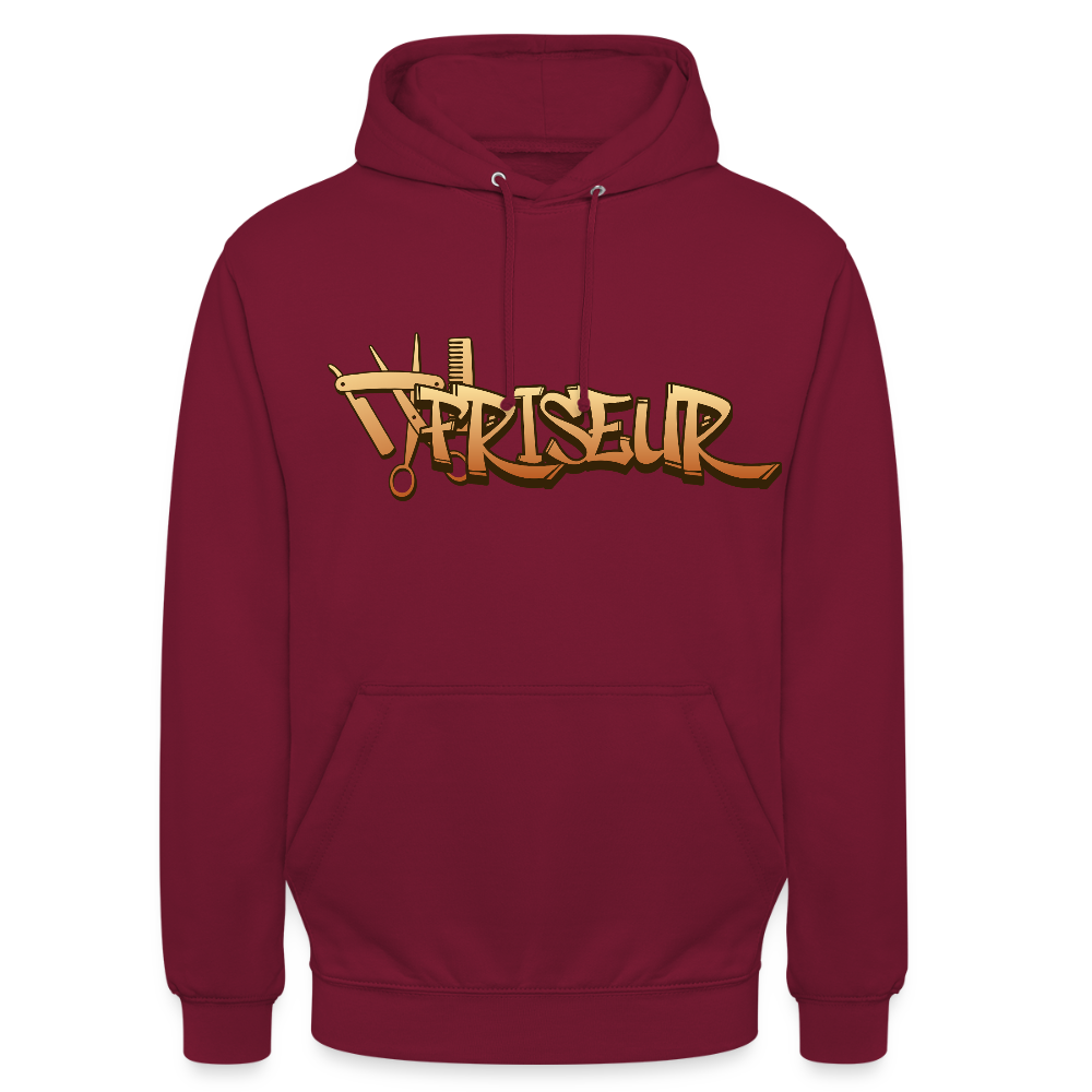 Unisex Hoodie "Friseur" Bordeaux Unisex Hoodie {{ color }}