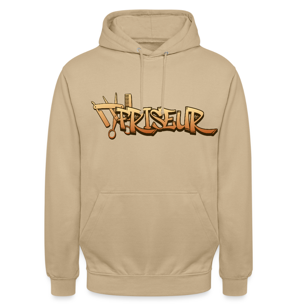 Unisex Hoodie "Friseur" Beige Unisex Hoodie {{ color }}