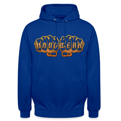 Unisex Hoodie "Handwerk" Royalblau Unisex Hoodie {{ color }}