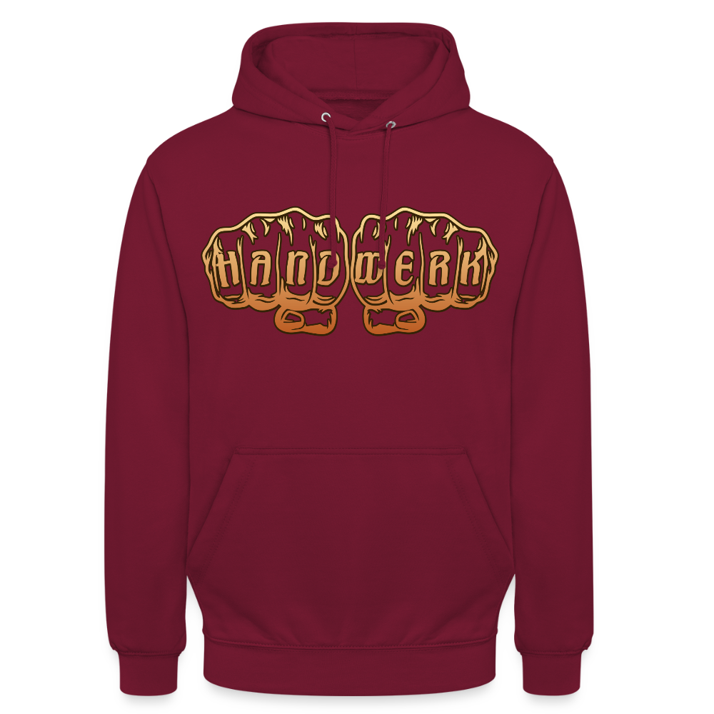 Unisex Hoodie "Handwerk" Bordeaux Unisex Hoodie {{ color }}