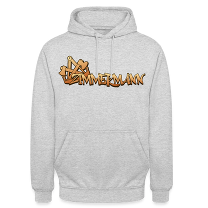 Unisex Hoodie "Zimmermann" Hellgrau meliert Unisex Hoodie {{ color }}