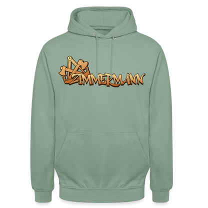 Unisex Hoodie "Zimmermann" Graugrün Unisex Hoodie {{ color }}