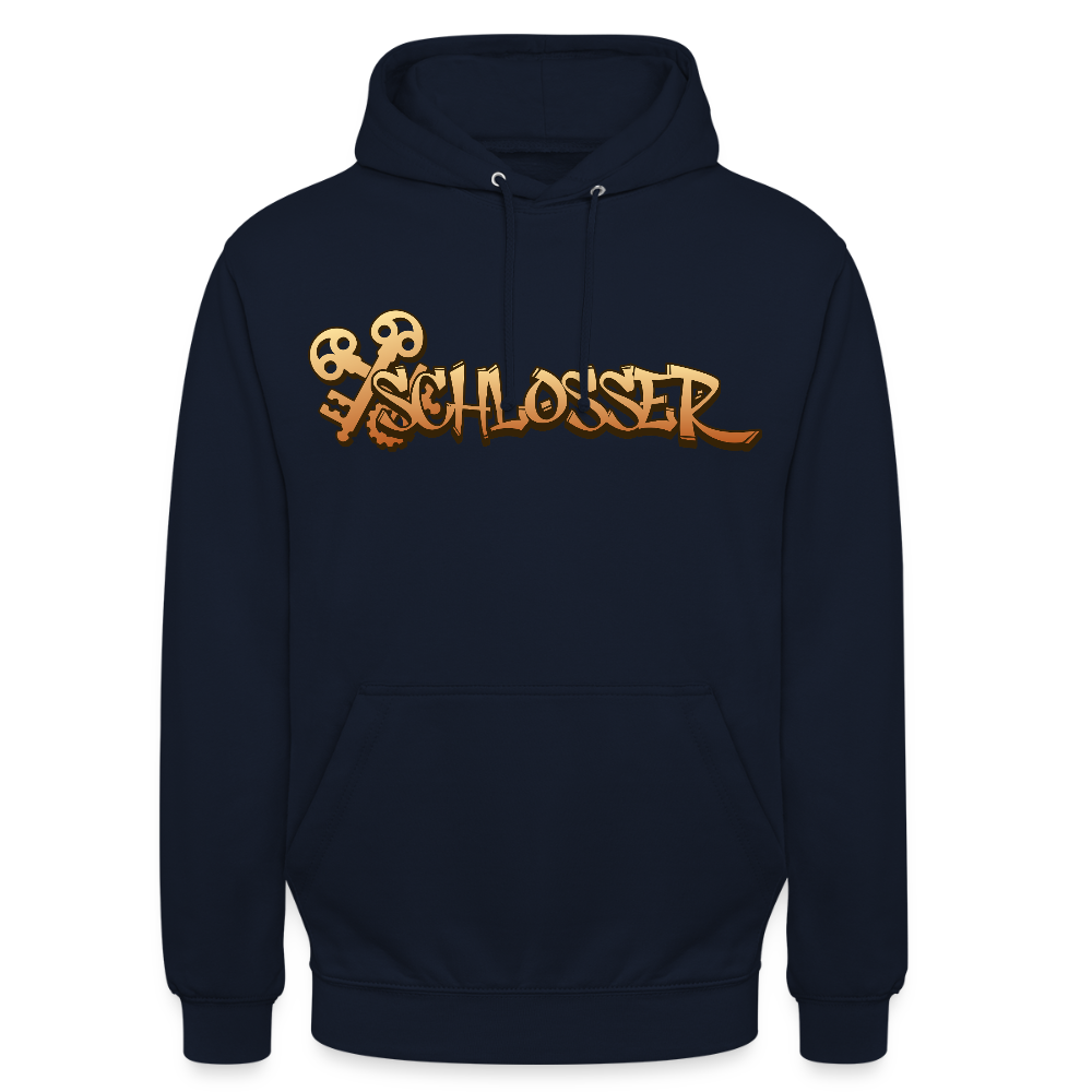 Unisex Hoodie "Schlosser" Navy Unisex Hoodie {{ color }}