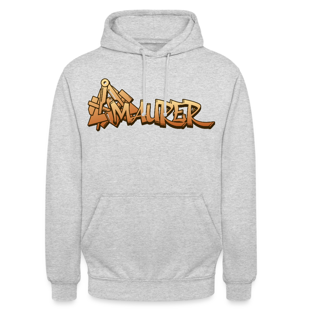 Unisex Hoodie "Maurer" Hellgrau meliert Unisex Hoodie {{ color }}