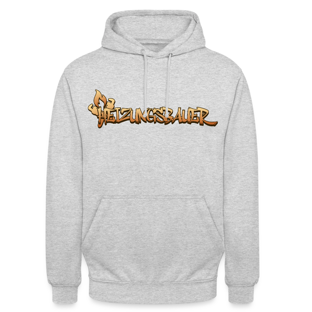 Unisex Hoodie "Heizungsbauer" Hellgrau meliert Unisex Hoodie {{ color }}