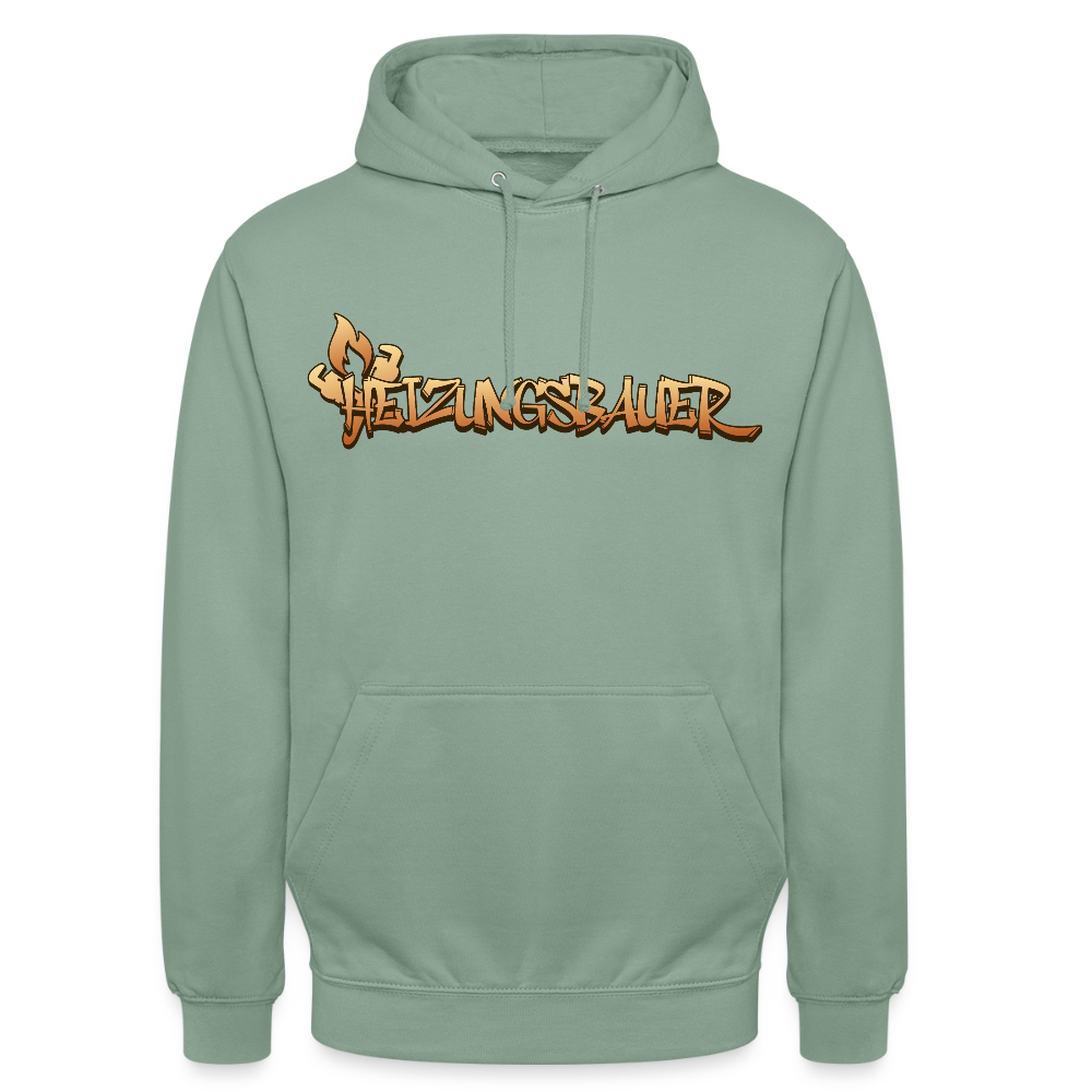 Unisex Hoodie "Heizungsbauer" Graugrün Unisex Hoodie {{ color }}