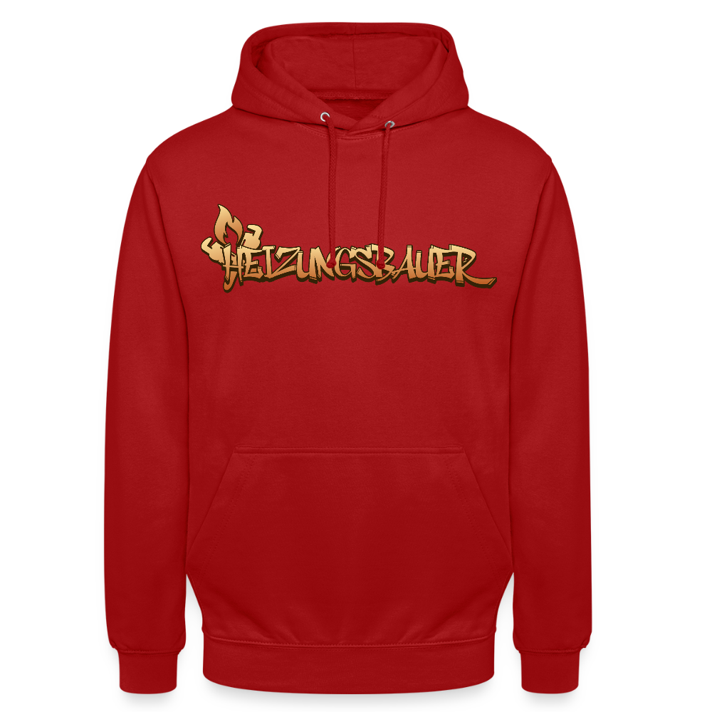 Unisex Hoodie "Heizungsbauer" Rot Unisex Hoodie {{ color }}