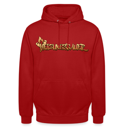 Unisex Hoodie "Heizungsbauer" Rot Unisex Hoodie {{ color }}