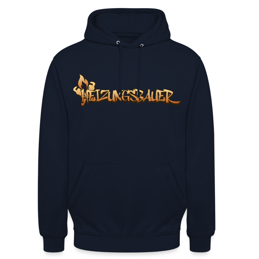 Unisex Hoodie "Heizungsbauer" Navy Unisex Hoodie {{ color }}