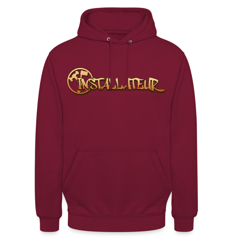 Unisex Hoodie "Installateur" Bordeaux Unisex Hoodie {{ color }}