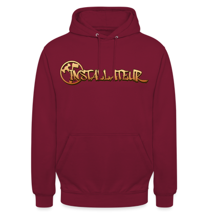 Unisex Hoodie "Installateur" Bordeaux Unisex Hoodie {{ color }}
