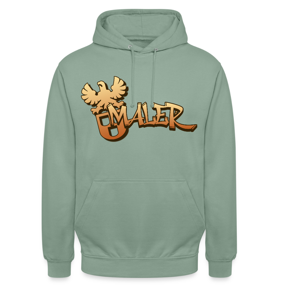 Unisex Hoodie "Maler" Graugrün Unisex Hoodie {{ color }}