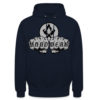 Unisex Hoodie "Heizungsbauer" Navy Unisex Hoodie {{ color }}