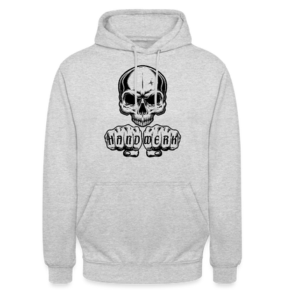 Unisex Hoodie "Skull-Handwerk" Hellgrau meliert Unisex Hoodie {{ color }}
