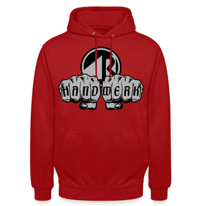 Unisex Hoodie "Raumausstatter" Rot Unisex Hoodie {{ color }}