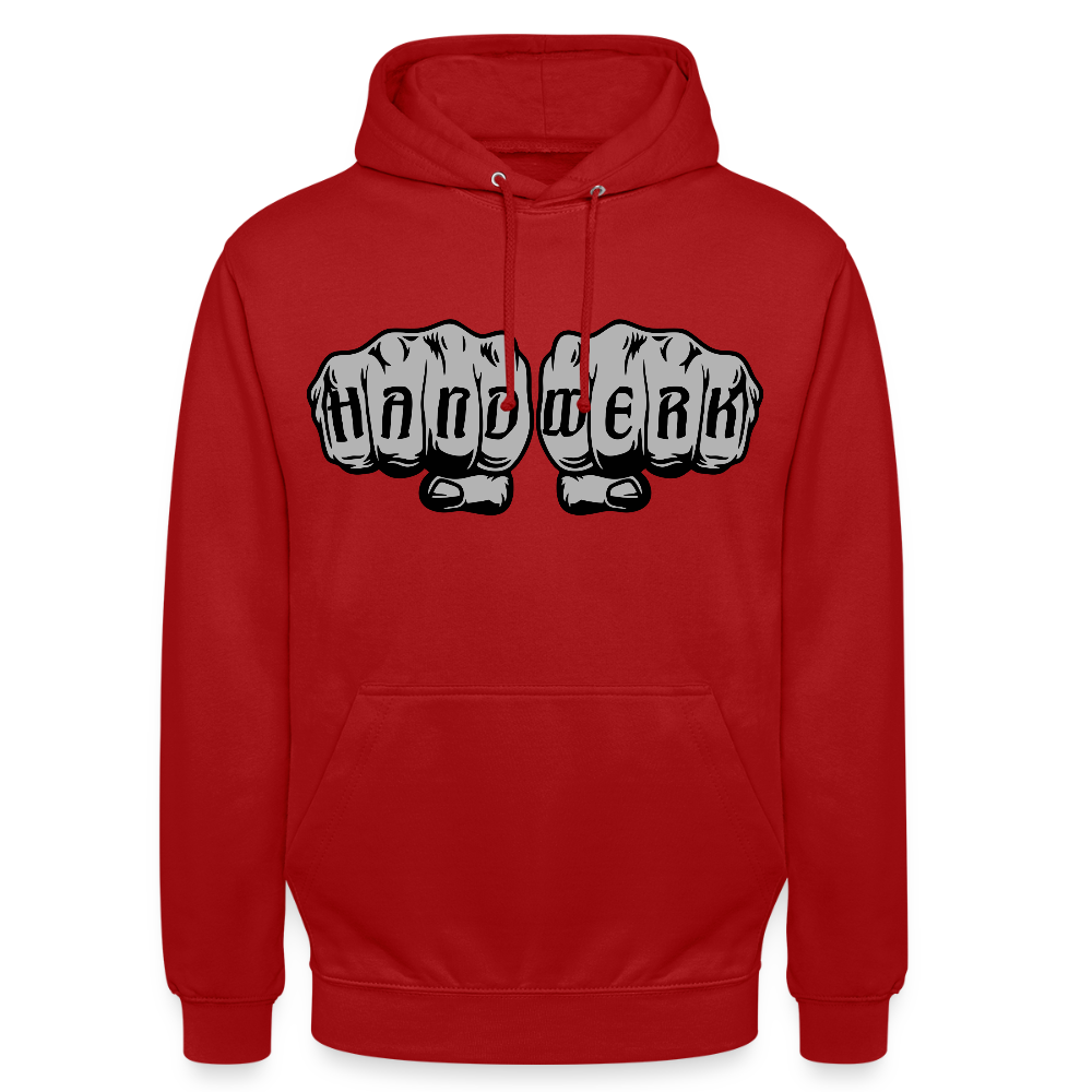Unisex Hoodie "Handwerk" Rot Unisex Hoodie {{ color }}