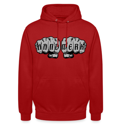 Unisex Hoodie "Handwerk" Rot Unisex Hoodie {{ color }}