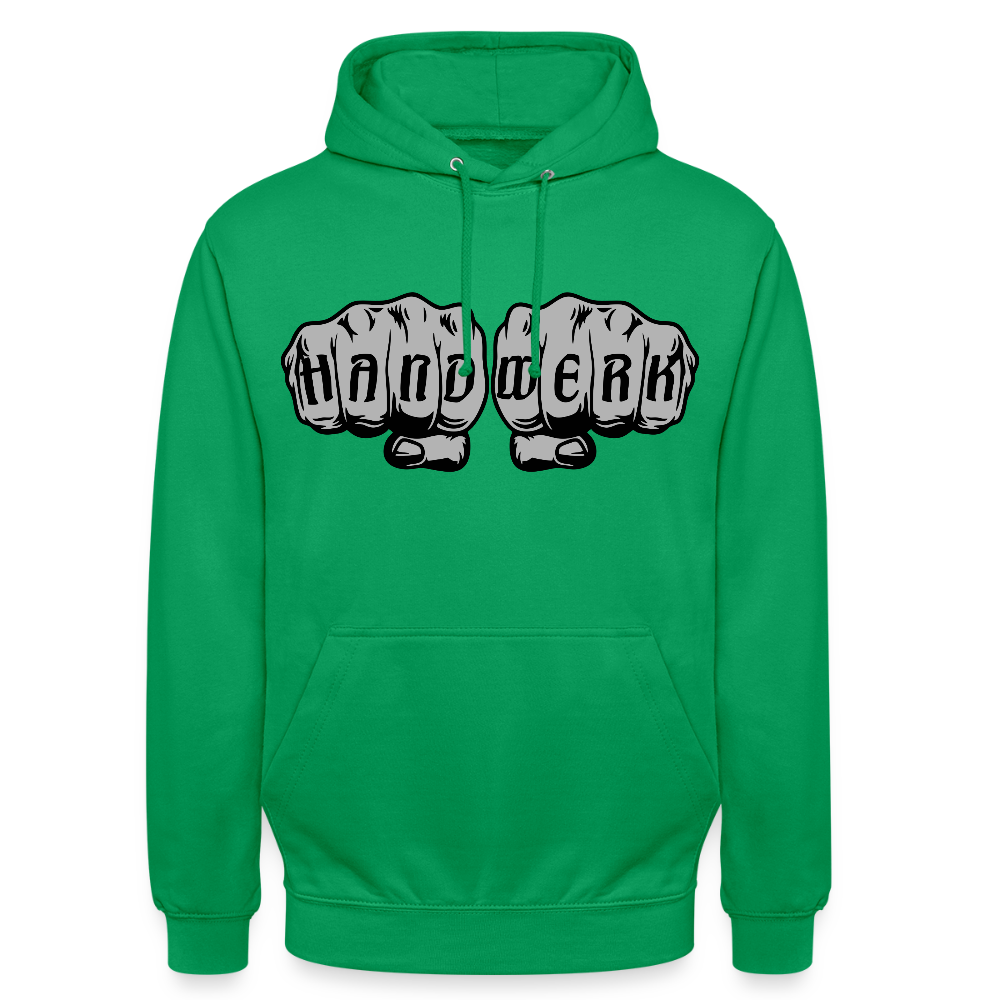Unisex Hoodie "Handwerk" Kelly Green Unisex Hoodie {{ color }}