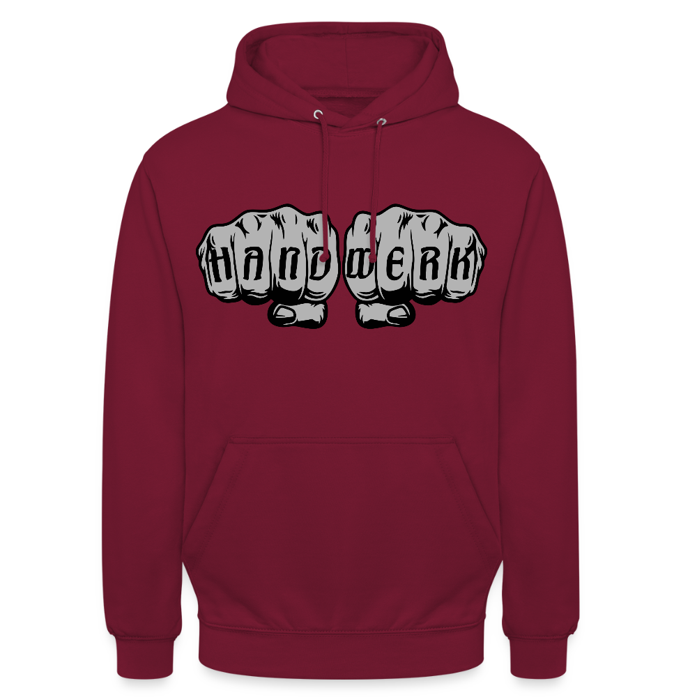 Unisex Hoodie "Handwerk" Bordeaux Unisex Hoodie {{ color }}