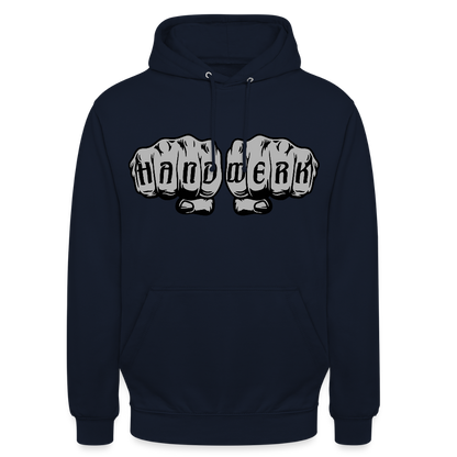Unisex Hoodie "Handwerk" Navy Unisex Hoodie {{ color }}