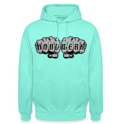 Unisex Hoodie "Handwerk" Mint Unisex Hoodie {{ color }}