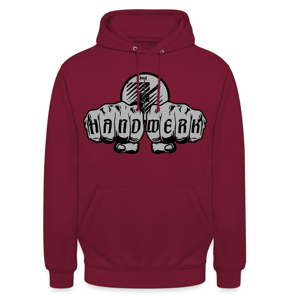 Unisex Hoodie "Fliesenleger" Bordeaux Unisex Hoodie {{ color }}