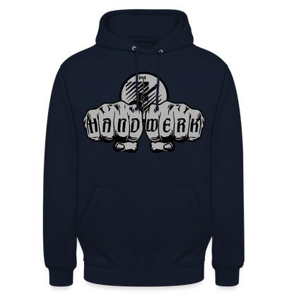 Unisex Hoodie "Fliesenleger" Navy Unisex Hoodie {{ color }}