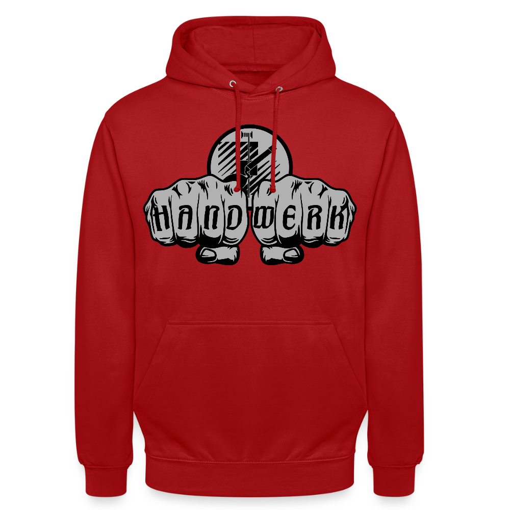 Unisex Hoodie "Fliesenleger" Rot Unisex Hoodie {{ color }}