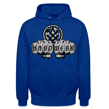 Unisex Hoodie "Mechaniker" Royalblau Unisex Hoodie {{ color }}