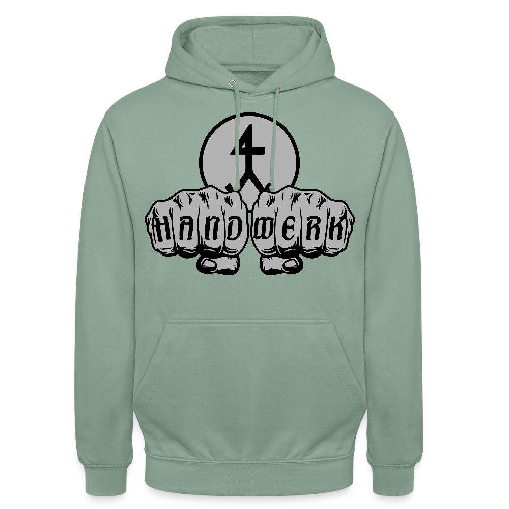 Unisex Hoodie "Steinmetz" Graugrün Unisex Hoodie {{ color }}