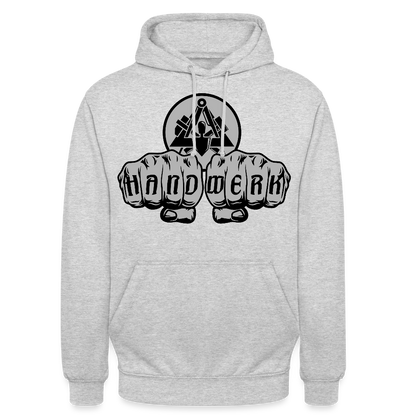 Unisex Hoodie "Maurer" Hellgrau meliert Unisex Hoodie {{ color }}