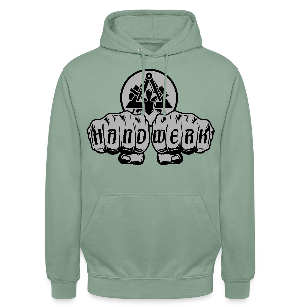 Unisex Hoodie "Maurer" Graugrün Unisex Hoodie {{ color }}