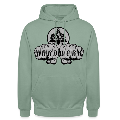 Unisex Hoodie "Maurer" Graugrün Unisex Hoodie {{ color }}