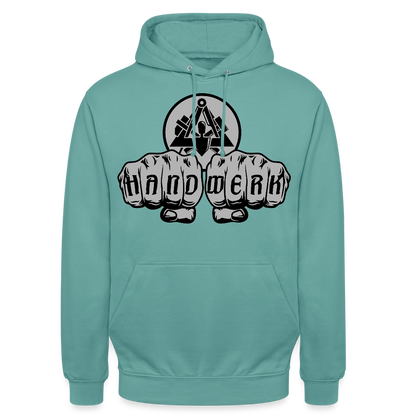 Unisex Hoodie "Maurer" Pastelltürkis Unisex Hoodie {{ color }}