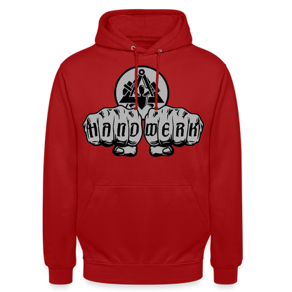 Unisex Hoodie "Maurer" Rot Unisex Hoodie {{ color }}